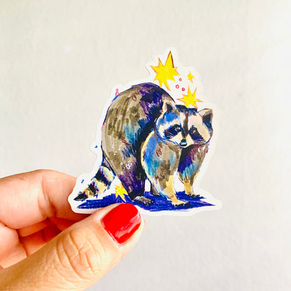 Raccoon | 3" Matte Sticker Decal | Weatherproof | Raccoon Animals Wildlife