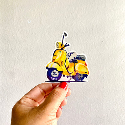 Vespa Scooter | 4" Sticker Decal | Weatherproof | Italian Scooter European