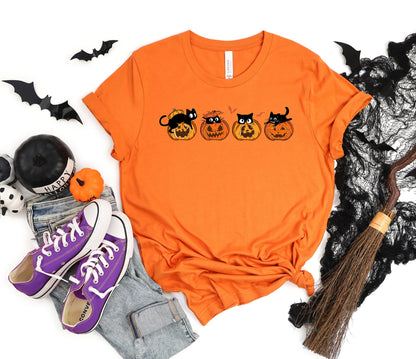 Halloween Sweatshirt,Cat Sweatshirt,Ghost Shirt,Halloween Sweater,Cool Halloween Cat Shirt,Cat Lover Tshirt, Black Cat Shirt,Spooky Season