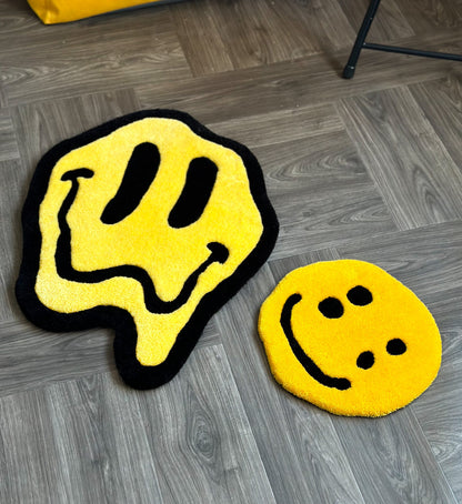 smiley face rug , custom rug . rugs for bedroom aesthetic , Hand Tufted rugs