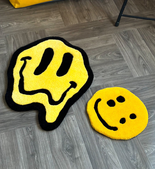 smiley face rug , custom rug . rugs for bedroom aesthetic , Hand Tufted rugs