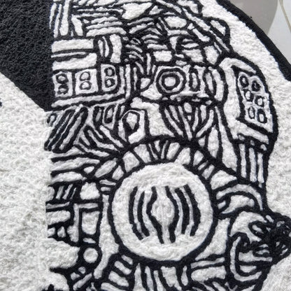 Mighty Atom Rug,Astroboy Tetsuwan Atom Knitting Handmade Non-slip Area Rug Home Decor