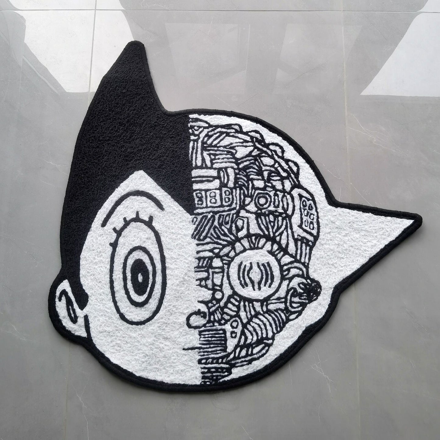 Mighty Atom Rug,Astroboy Tetsuwan Atom Knitting Handmade Non-slip Area Rug Home Decor