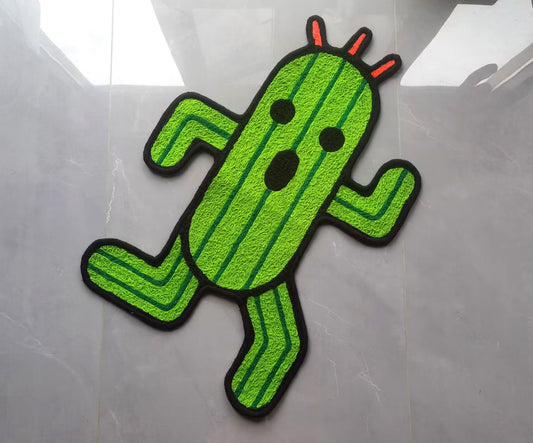 FINAL FANTASY Cactuar Rug,Knitting Handmade Non-slip Area Rug Home Decor