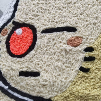 FINAL FANTASY Moogle Rug,Knitting Handmade Non-slip Area Rug Home Decor