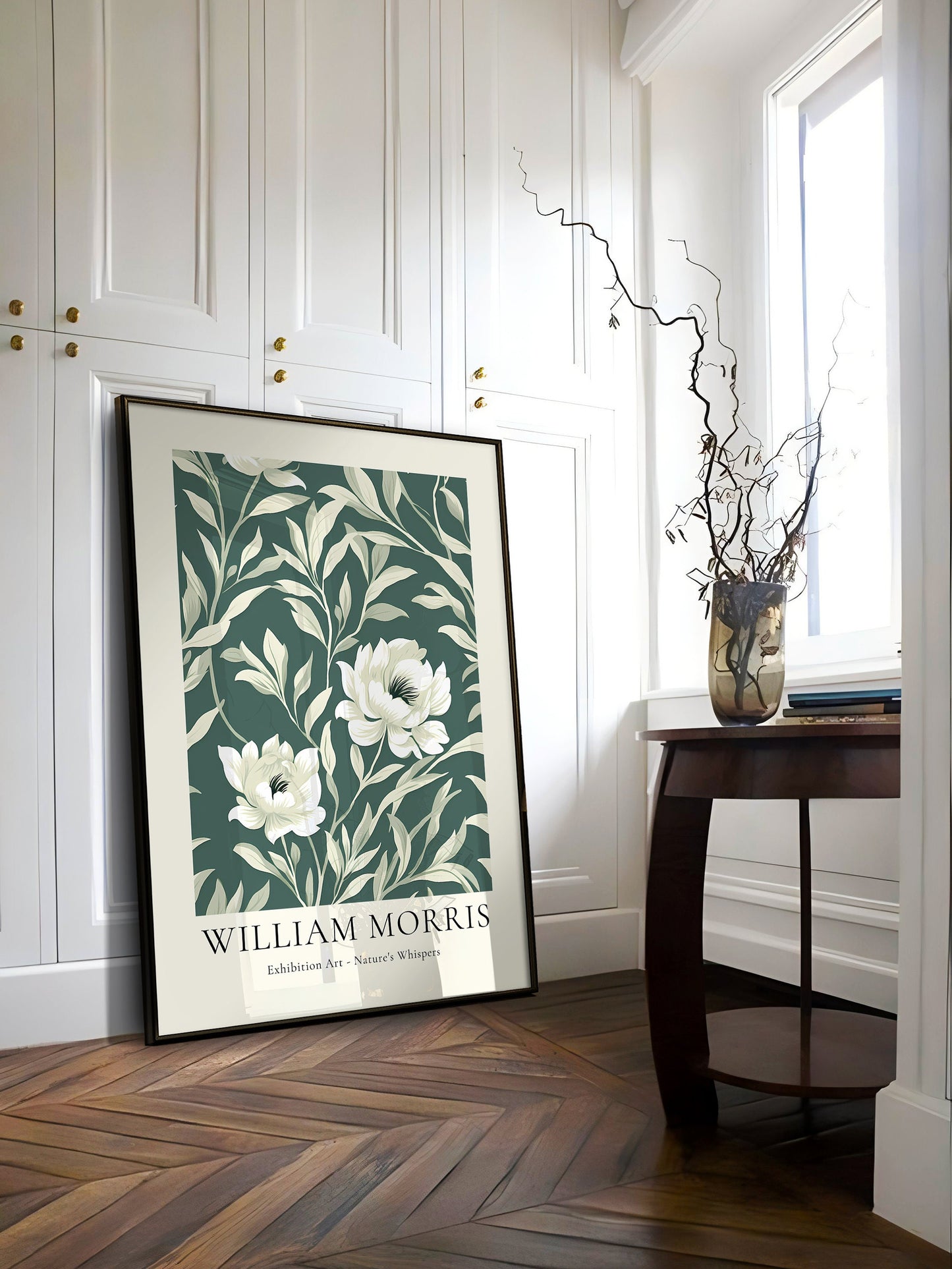 William Morris Poster | William Morris Print | Mid Century Modern Art  | Aesthetic Room Decor Flower Market Poster | Sage Green Wall Art