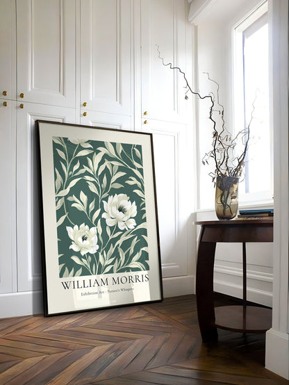 William Morris Poster | William Morris Print | Mid Century Modern Art  | Aesthetic Room Decor Flower Market Poster | Sage Green Wall Art
