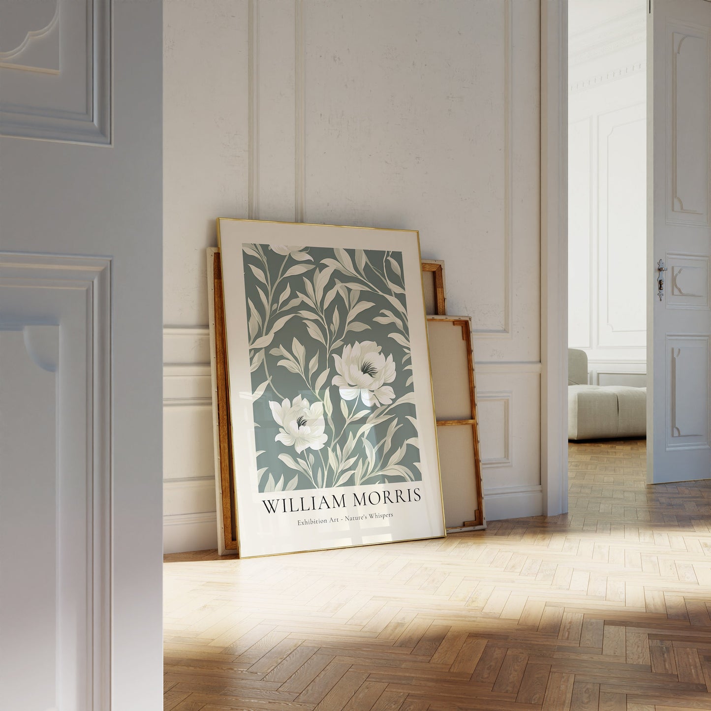 William Morris Poster | William Morris Print | Mid Century Modern Art  | Aesthetic Room Decor Flower Market Poster | Sage Green Wall Art