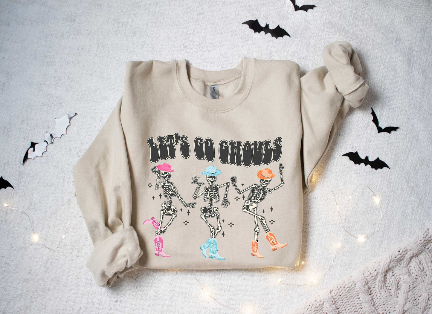 Lets go ghouls Sweatshirt, Halloween Hoodie, Retro Fall Shirt, Fall Sweatshirt, Ghost Hoodie, Halloween Gift