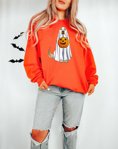Halloween Ghost Dogs Sweatshirt,Fall Pumpkin Shirt,Halloween Gifts For Dog Lover,Dog Lover Sweatshirt,Retro Halloween Dog Shirt