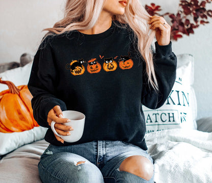 Halloween Sweatshirt,Cat Sweatshirt,Ghost Shirt,Halloween Sweater,Cool Halloween Cat Shirt,Cat Lover Tshirt, Black Cat Shirt,Spooky Season