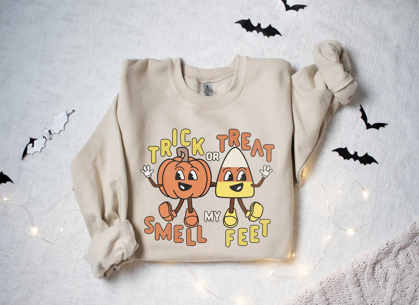 Trick or Treat Sweatshirt, Funny Halloween Sweatshirt, Halloween Party Sweatshirt, Halloween Costume Sweatshirt, Women Halloween Sweatshirt