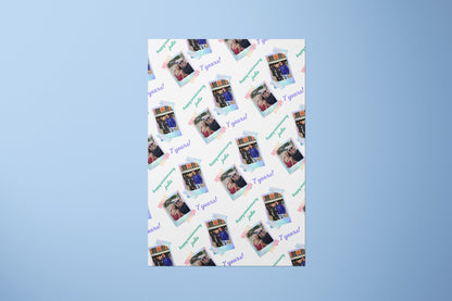 Personalised Anniversary Gift Wrap, Birthday, Wrapping Paper, Photos, Your Name, Customised, Wedding, Party, Paper, Your Age, Recycle, Eco