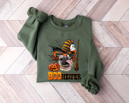 Boo Ghost Cow Halloween Sweatshirt, Moo I Mean Boo Sweatshirt, Funny Cow Sweatshirt, Funny Halloween Gifts, Halloween Shirt, Halloween sweat