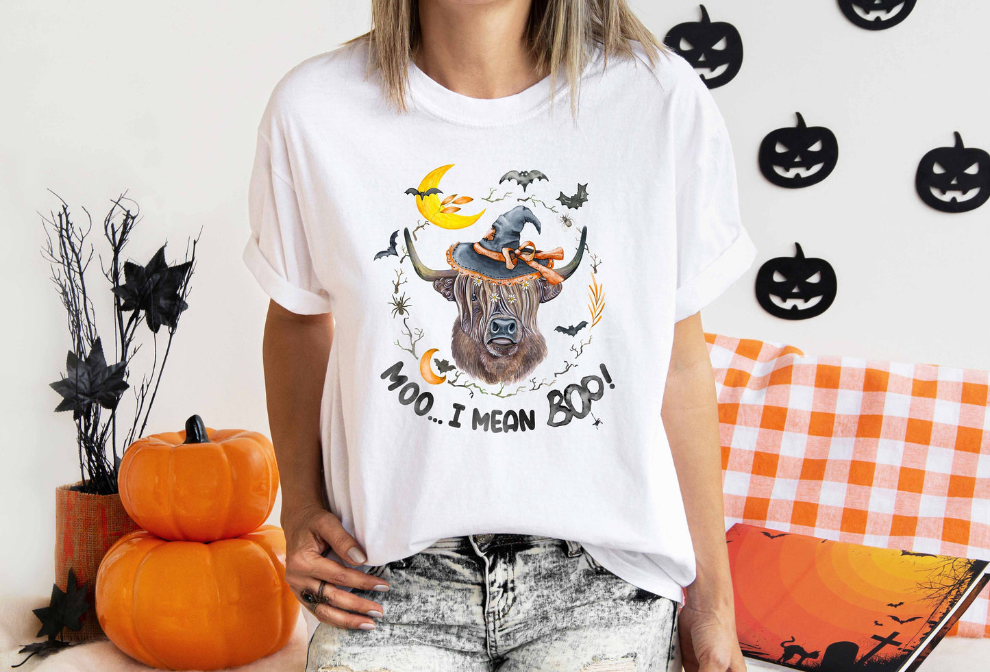 Boo Ghost Cow Halloween Sweatshirt, Moo I Mean Boo Sweatshirt, Funny Cow Sweatshirt, Funny Halloween Gifts, Halloween Shirt, Halloween sweat