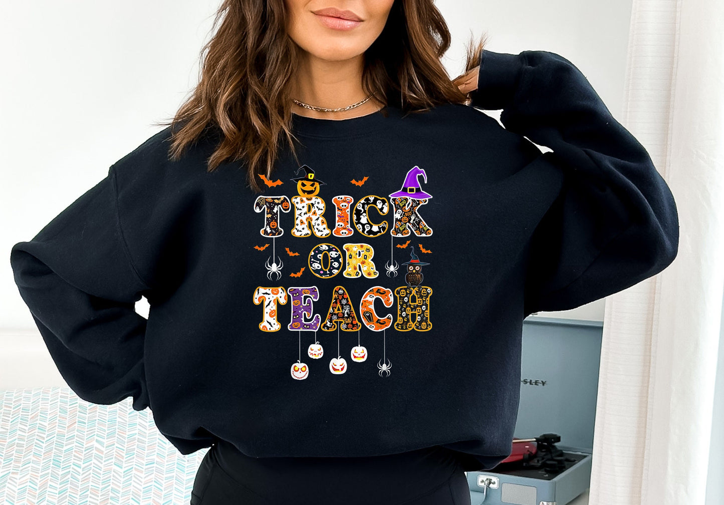 Halloween Teacher T-Shirt, Trick Or Teach Shirt, Spooky Teacher Gift, Funny Halloween Tee, Fall Teacher Shirt, Teacher Appreciation Gift
