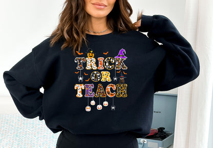 Halloween Teacher T-Shirt, Trick Or Teach Shirt, Spooky Teacher Gift, Funny Halloween Tee, Fall Teacher Shirt, Teacher Appreciation Gift
