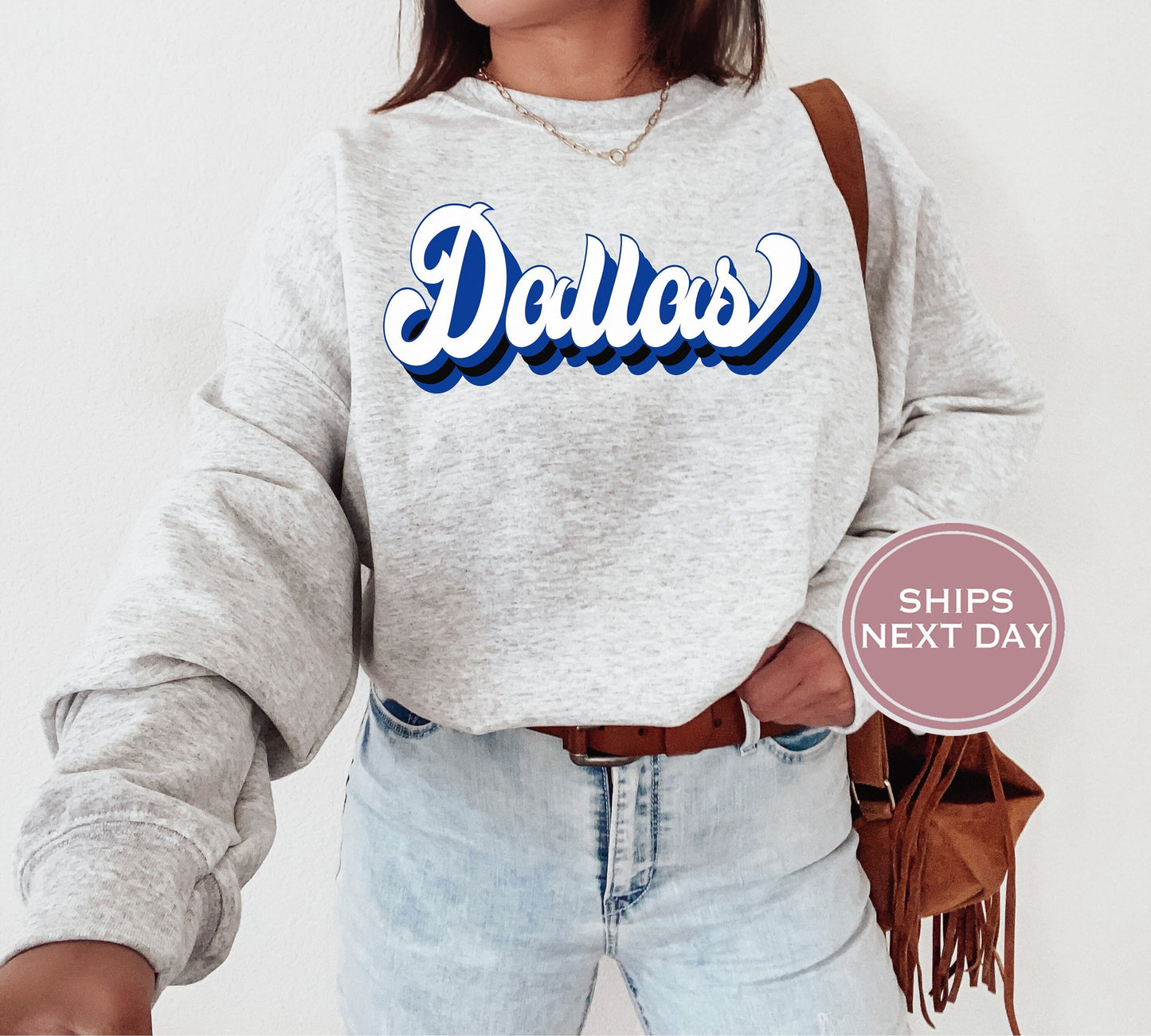 Dallas Football Sweatshirt, Vintage Dallas Crewneck, Retro Dallas Sweatshirt, Dallas Varsity Sweatshirt, Dallas Long Sleeve