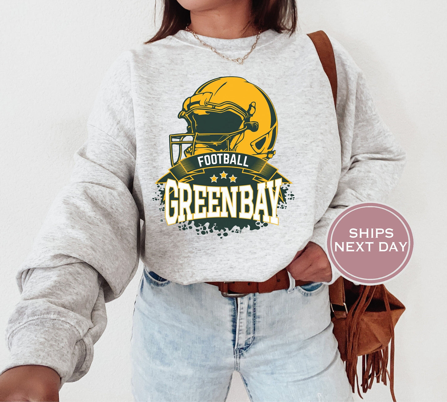 Green Bay Football Sweatshirt, Vintage Green Bay Crewneck, Retro Green Bay Sweatshirt, Green Bay Varsity Sweatshirt, Green Bay Long Sleeve