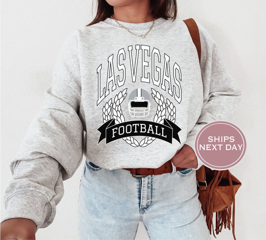 Las Vegas Football Sweatshirt, Vintage Las Vegas  Crewneck, Retro Las Vegas  Sweatshirt, Las Vegas  Varsity Sweatshirt, Las Vegas Longsleeve