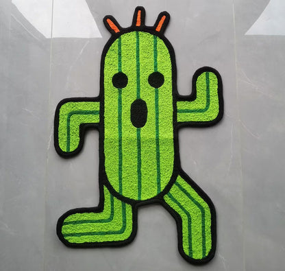 FINAL FANTASY Cactuar Rug,Knitting Handmade Non-slip Area Rug Home Decor