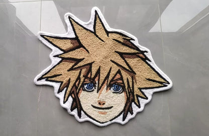 Kingdom Hearts Sora Rug,Knitting Handmade Non-slip Area Rug Home Decor