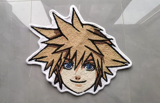 Kingdom Hearts Sora Rug,Knitting Handmade Non-slip Area Rug Home Decor