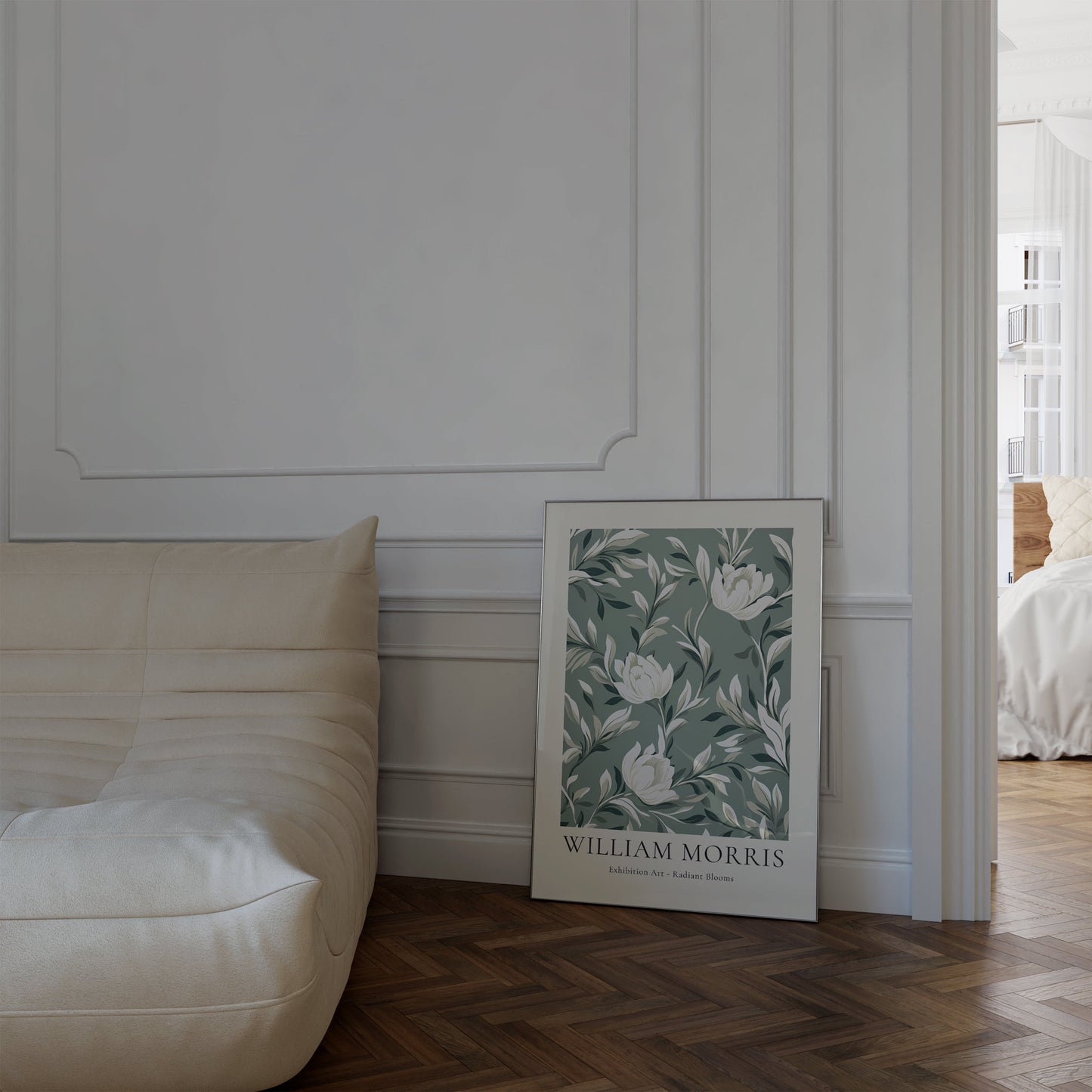 William Morris Poster | William Morris Print | Mid Century Modern Art  | Aesthetic Room Decor Flower Market Poster | Sage Green Wall Art