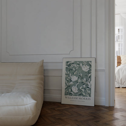 William Morris Poster | William Morris Print | Mid Century Modern Art  | Aesthetic Room Decor Flower Market Poster | Sage Green Wall Art