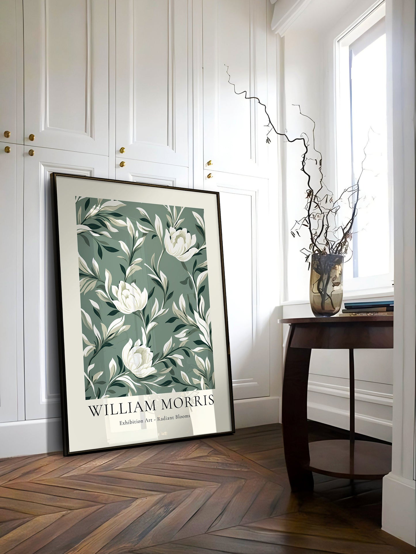 William Morris Poster | William Morris Print | Mid Century Modern Art  | Aesthetic Room Decor Flower Market Poster | Sage Green Wall Art