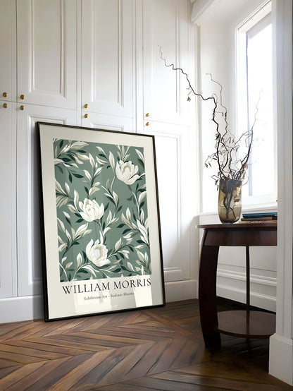 William Morris Poster | William Morris Print | Mid Century Modern Art  | Aesthetic Room Decor Flower Market Poster | Sage Green Wall Art