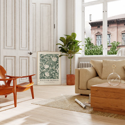 William Morris Poster | William Morris Print | Mid Century Modern Art  | Aesthetic Room Decor Flower Market Poster | Sage Green Wall Art