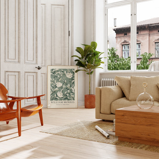 William Morris Poster | William Morris Print | Mid Century Modern Art  | Aesthetic Room Decor Flower Market Poster | Sage Green Wall Art