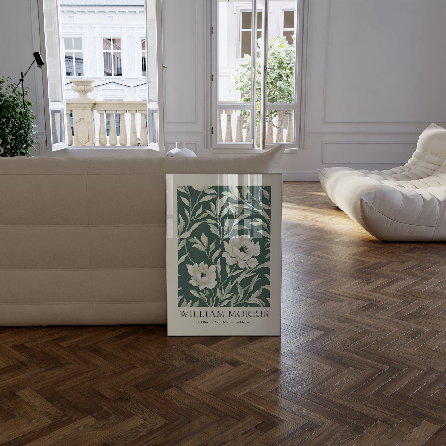 William Morris Poster | William Morris Print | Mid Century Modern Art  | Aesthetic Room Decor Flower Market Poster | Sage Green Wall Art