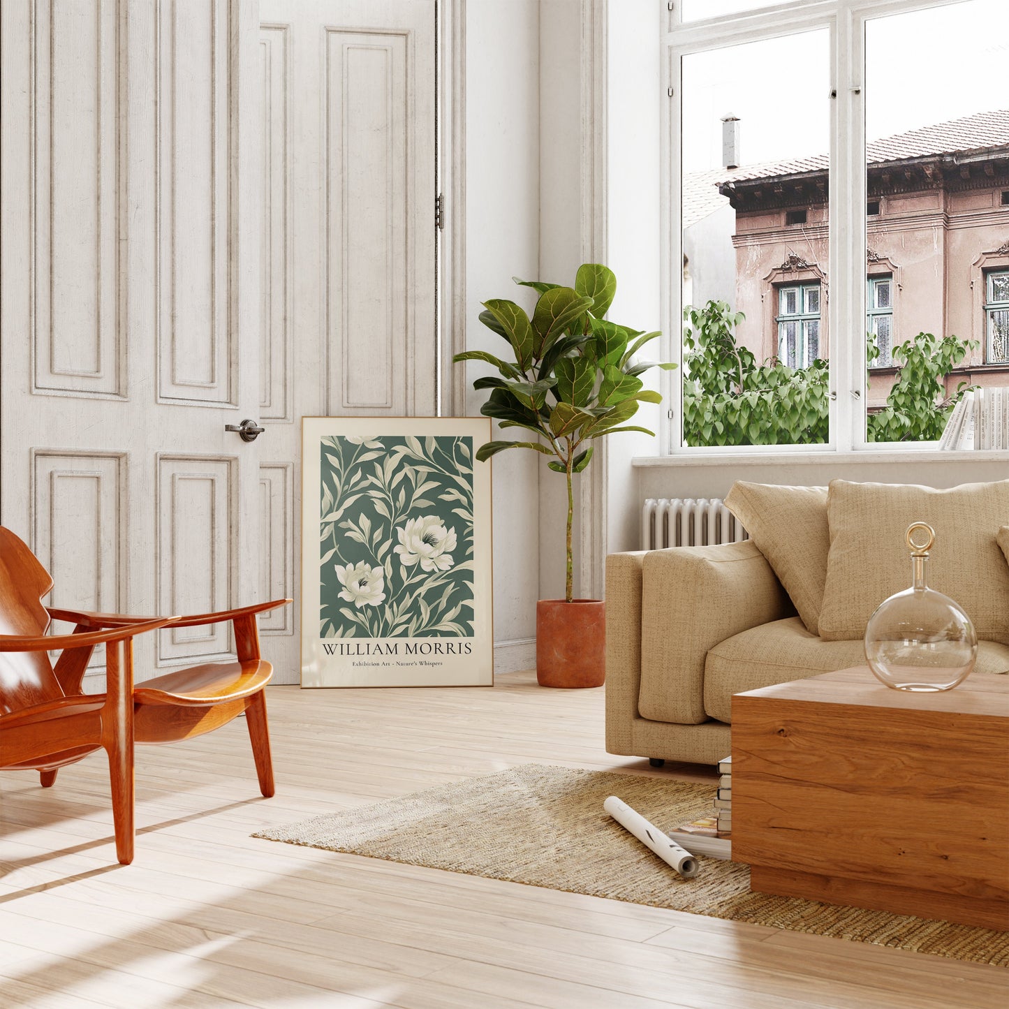 William Morris Poster | William Morris Print | Mid Century Modern Art  | Aesthetic Room Decor Flower Market Poster | Sage Green Wall Art