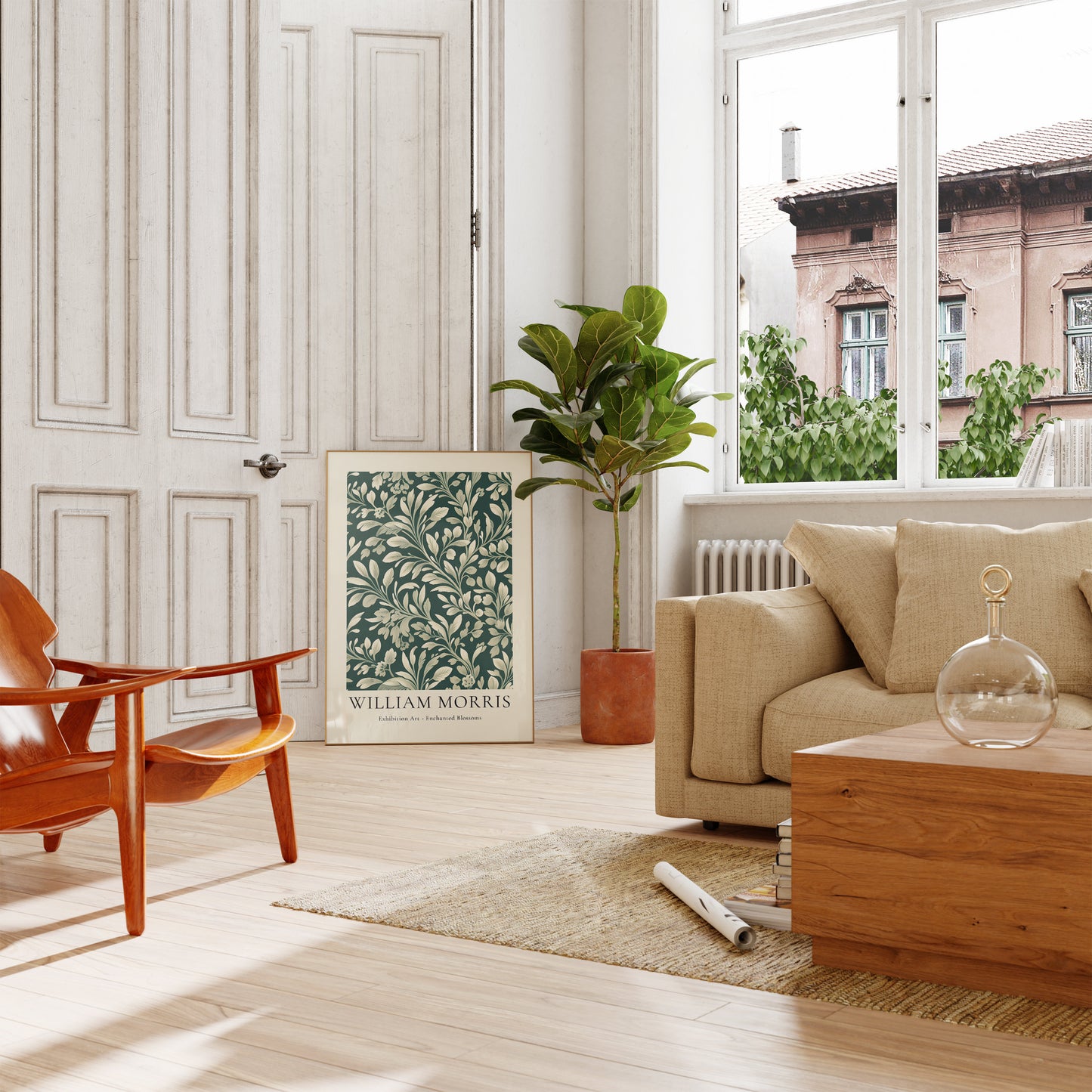 William Morris Poster | William Morris Print | Mid Century Modern Art  | Aesthetic Room Decor Flower Market Poster | Sage Green Wall Art