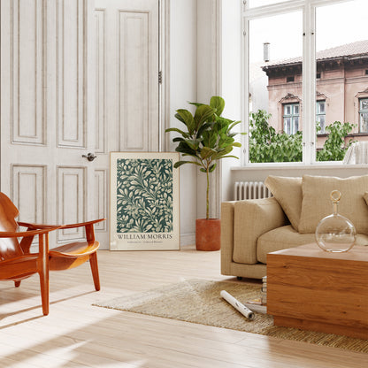 William Morris Poster | William Morris Print | Mid Century Modern Art  | Aesthetic Room Decor Flower Market Poster | Sage Green Wall Art