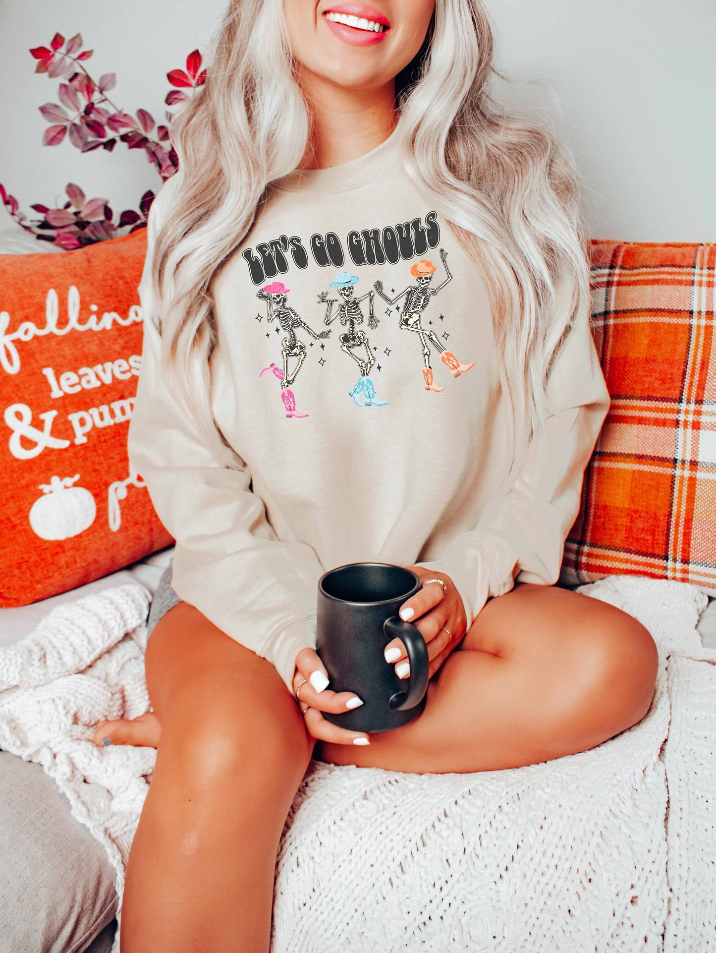 Lets go ghouls Sweatshirt, Halloween Hoodie, Retro Fall Shirt, Fall Sweatshirt, Ghost Hoodie, Halloween Gift