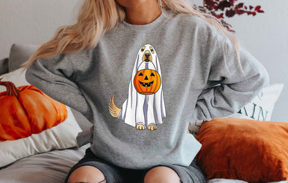 Halloween Ghost Dogs Sweatshirt,Fall Pumpkin Shirt,Halloween Gifts For Dog Lover,Dog Lover Sweatshirt,Retro Halloween Dog Shirt