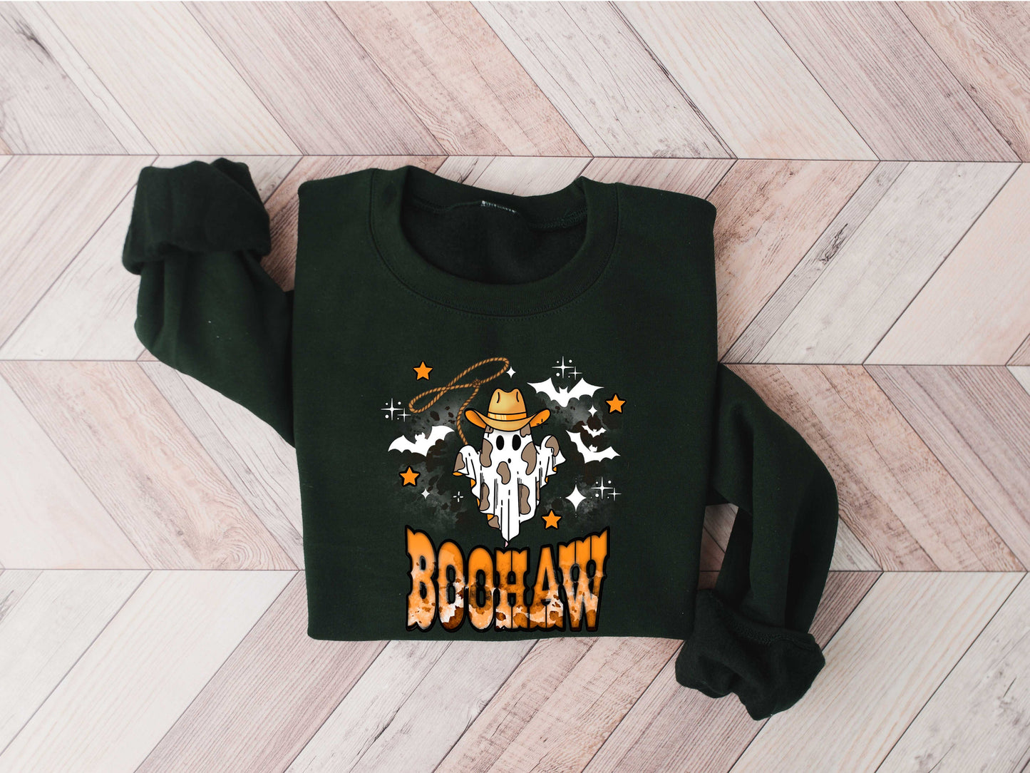 Cute Ghost Halloween Sweatshirt, Boo Haw Western Halloween Shirt, Retro Halloween Shirt, Country Cowgirl Halloween Shirt, Cowboy Ghost Shirt