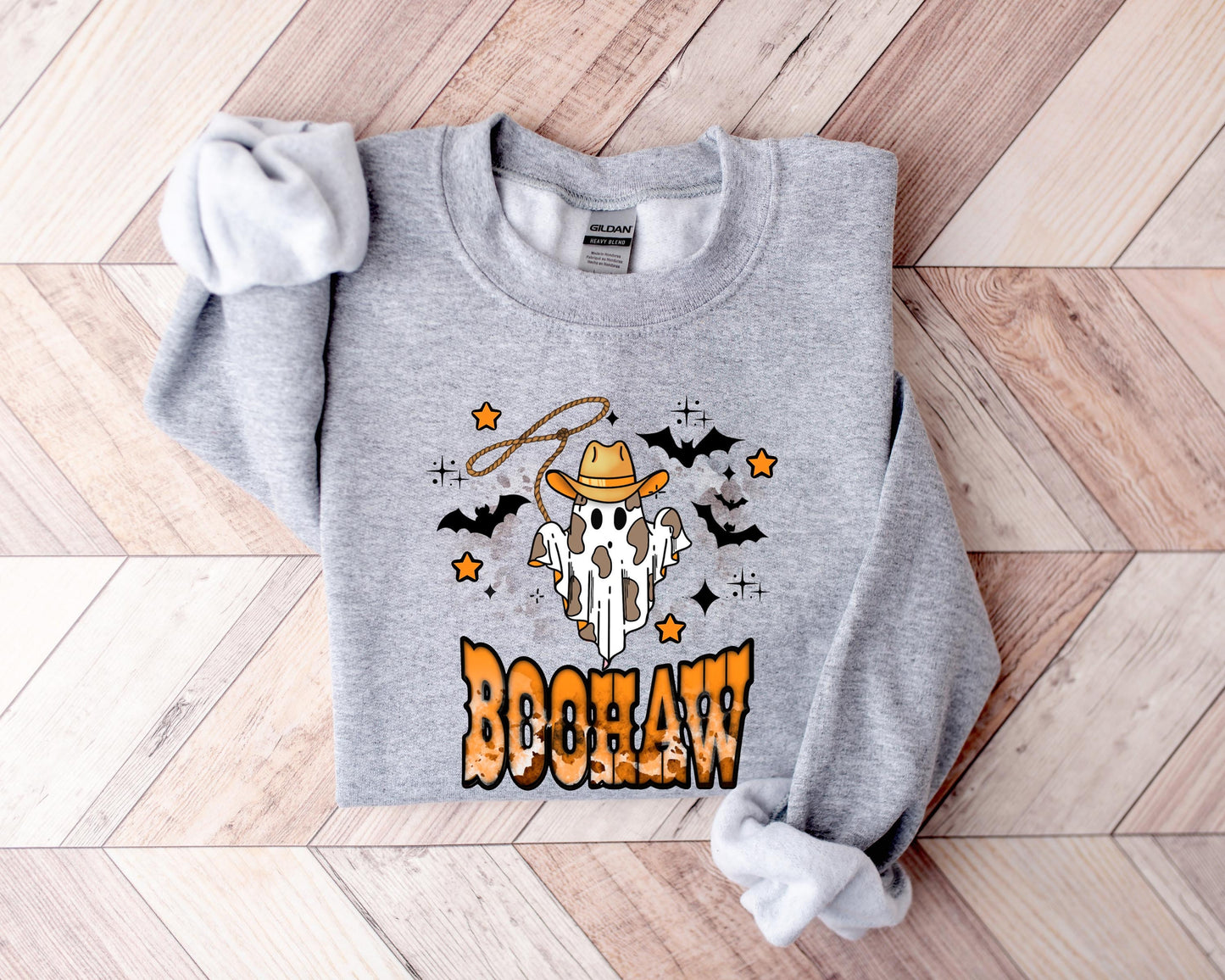 Cute Ghost Halloween Sweatshirt, Boo Haw Western Halloween Shirt, Retro Halloween Shirt, Country Cowgirl Halloween Shirt, Cowboy Ghost Shirt