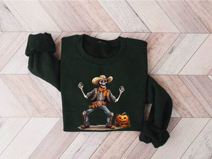 Western Halloween Cowboy Sweatshirt ,Cowboy Killer Sweatshirt , Retro Sweatshirt,Woman Sweatshirt,Skeleton Cowboy Sweatshirt