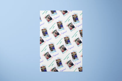 Personalised Anniversary Gift Wrap, Birthday, Wrapping Paper, Photos, Your Name, Customised, Wedding, Party, Paper, Your Age, Recycle, Eco