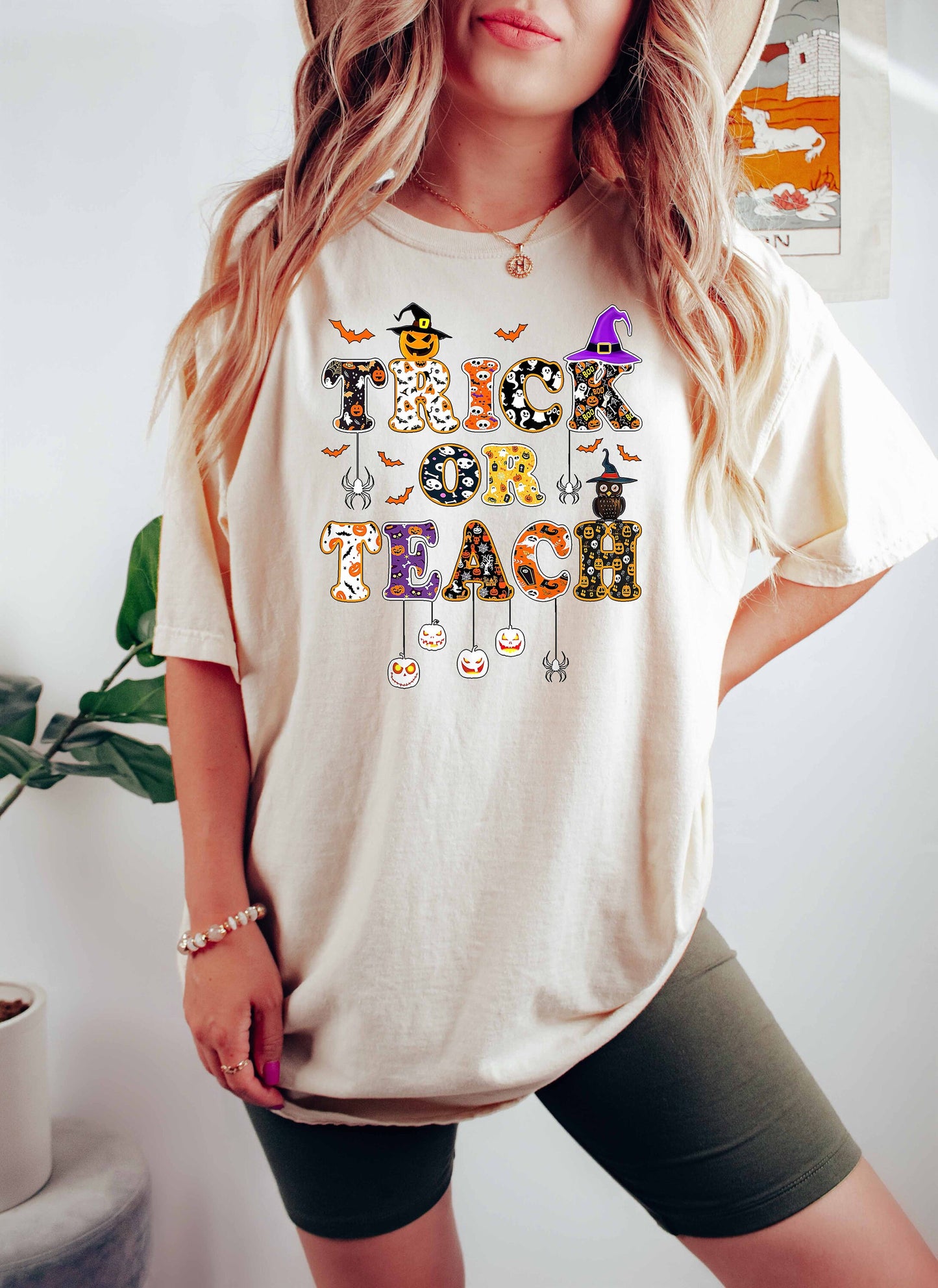 Halloween Teacher T-Shirt, Trick Or Teach Shirt, Spooky Teacher Gift, Funny Halloween Tee, Fall Teacher Shirt, Teacher Appreciation Gift