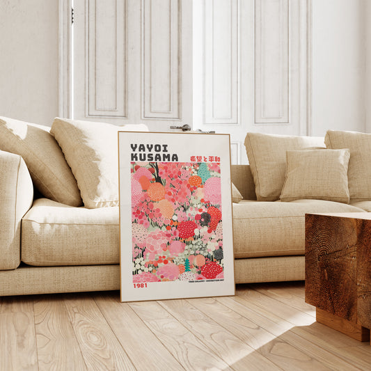 Yayoi Kusama Poster - Abstract Yayoi Kusama Print as Japanese Wall Art - Yayoi Kusama Inspired Japanese Gallery Wall Art - Home Wall Decor