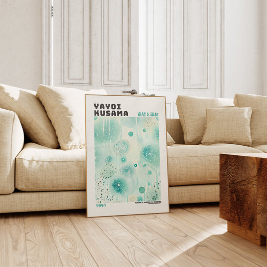 Yayoi Kusama Poster - Abstract Yayoi Kusama Print as Japanese Wall Art - Yayoi Kusama Inspired Japanese Gallery Wall Art - Home Wall Decor
