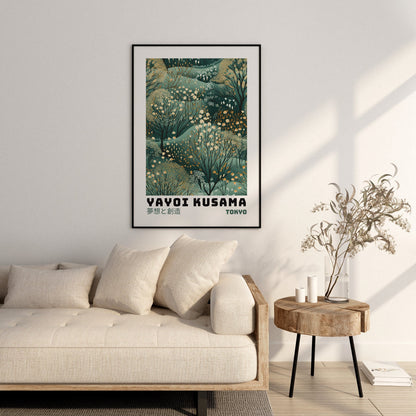 Yayoi Kusama Poster - Abstract Yayoi Kusama Print as Japanese Wall Art - Yayoi Kusama Inspired Japanese Gallery Wall Art - Home Wall Decor