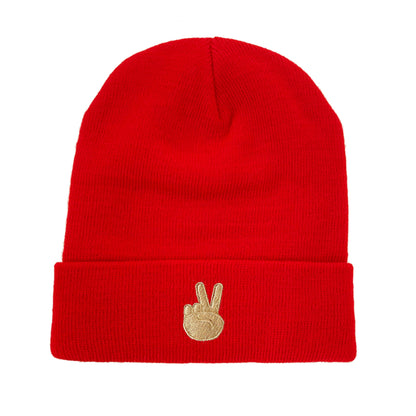 Peace Sign Embroidered Beanie peace symbol beanie hat sign hand beanie Winter Hat