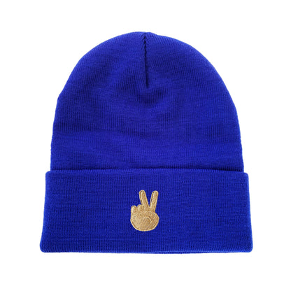 Peace Sign Embroidered Beanie peace symbol beanie hat sign hand beanie Winter Hat