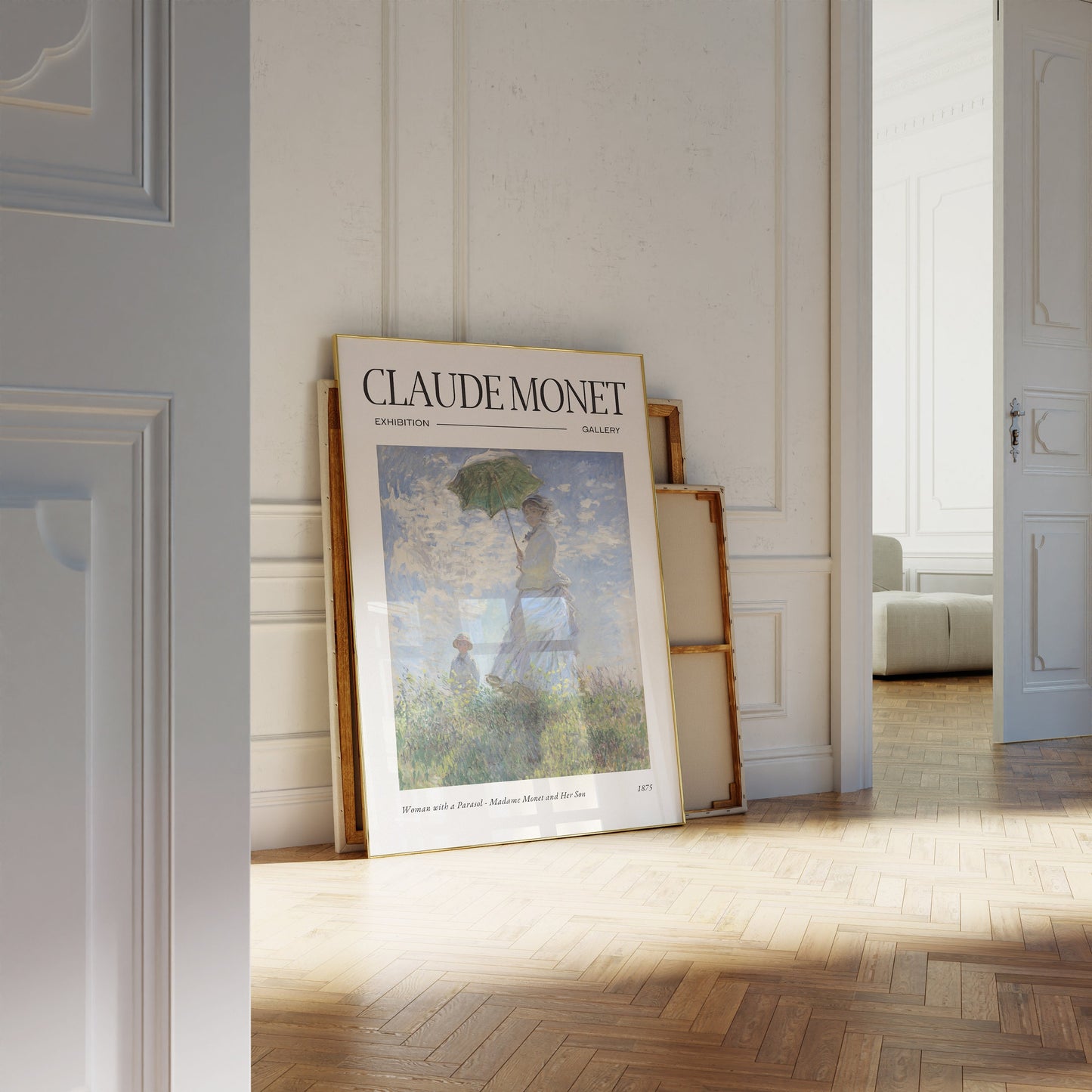 Claude Monet Poster - Mid Century Modern Wall Art for Aesthetic Room Decor | Monet Print as Best Friend Gift | Monet Exhibition Poster